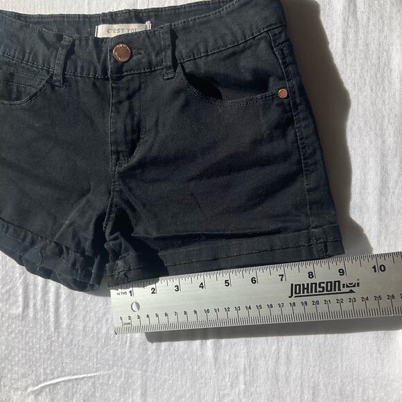 C’est Toi Women’s Casual Khaki Short Shorts size S, Solid Black - Picture 4 of 9